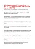 LPN Fundamentals of Nursing Exams 1-6 Final Practice Questions 2027&sol;2028