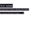 TEST BANK  &NewLine;Introduction to Marine Biology 4th Edition &NewLine;by George Karleskint Chapter 1 - 20