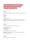 CCC Module 3 Post-Test Exam 3 Questions and Answers Latest Versions Top Rated A&plus;&period;