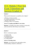 CCC Module 3 Post-Test Exam 2 Questions and Answers Graded A&plus;