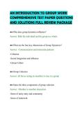 AN INTRODUCTION TO GROUP WORK&NewLine;COMPREHENSIVE TEST PAPER QUESTIONS&NewLine;AND SOLUTIONS FULL REVIEW PACKAGE&NewLine;