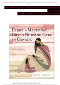 TEST BANK For Maternal Child Nursing Care 3rd Canadian Edition By &NewLine;Keenan Lindsay &NewLine;&vert; Verified Chapter's 1 - 25 Updated 2026&vert; Complete 