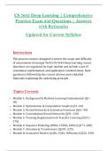 CS 7643 Deep Learning &vert; Comprehensive &NewLine;Practice Exam 250 Questions &vert; Answers &NewLine;with Rationales   &NewLine;Updated for Current Syllabus 