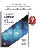 SOLUTION MANUAL Dynamic Business Law&colon; The Essentials&comma; 5th Edition Kubasek&comma; Browne&comma;