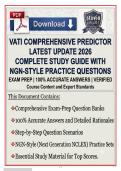 VATI Comprehensive Predictor Latest Update 2026 &vert; Exam Prep &vert; 100&percnt; Accurate Answers &vert; Complete Study Guide with NGN-Style Practice Questions&NewLine;&NewLine;