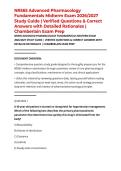 NR565 Advanced Pharmacology Fundamentals Midterm Exam 2026&sol;2027 Study Guide &vert; Verified Questions & Correct Answers with Detailed Rationales &vert; Chamberlain Exam Prep