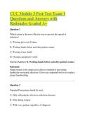 CCC Module 3 Post-Test Exam 1 Questions and Answers with Rationales Graded A&plus;