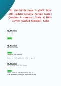 NU 176&sol; NU176 Exam 2&ndash; &lpar;NEW 2026&sol; 2027 Update&rpar; Geriatric Nursing Guide &vert; Questions & Answers &vert; Grade A&vert; 100&percnt; Correct &lpar;Verified Solutions&rpar;- Galen