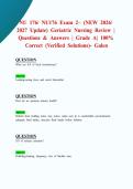 NU 176&sol; NU176 Exam 2&ndash; &lpar;NEW 2026&sol; 2027 Update&rpar; Geriatric Nursing Review &vert; Questions & Answers &vert; Grade A&vert; 100&percnt; Correct &lpar;Verified Solutions&rpar;- Galen