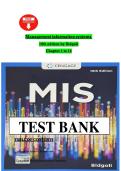 Test bank for management information systems 10th edition by bidgoli