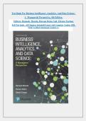 Test Bank For Business Intelligence A Managerial Approach and Data Science 4th Edition Sharda