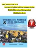 Solution Manual for Principles of Auditing and Other Assurance Services &lpar;23rd Edition&rpar; by Whittington & Pany