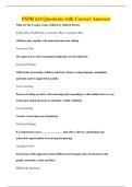 PSPR dcf Questions with Correct Answers