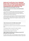 SHRM-SCP Certification Exam 2026&sol;2027 Study Guide &vert; Verified Practice Questions & Correct Answers with Detailed Rationales &vert; Comprehensive HR Certification Prep