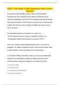EDUC 210 Study Guide Questions with Correct&NewLine;Answers