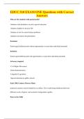 EDUC 510 EXAM ONE Questions with Correct&NewLine;Answers