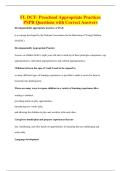 FL DCF&colon; Preschool Appropriate Practices&NewLine;PSPR Questions with Correct Answers