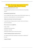 FL DCF&colon; Preschool Appropriate Practices&NewLine;Questions with Correct Answers