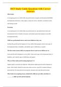DCF Study Guide Questions with Correct&NewLine;Answers