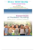 TEST BANK FOR Essentials of Pediatric Nursing Fifth&comma; North American Edition by TERRI KYLE&comma; SUSAN CARMAN &lpar;Author&rpar; ISBN&colon; 9781975236168 COMPLETE GUIDE 100 &percnt; VERIFIED A&plus; GRADE ASSURED &excl;&excl;&excl; LATEST UPDATE &excl;&excl;&excl;&excl;