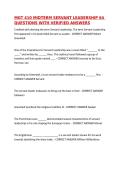 MGT 410 MIDTERM SERVANT LEADERSHIP 64 QUESTIONS WITH VERIFIED ANSWERS&comma;100&percnt;CORRECT