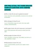 APM PMQ ACTUAL TEST PAPER UPDATED&NewLine;COMPLETE QUESTIONS WITH VERIFIED&NewLine;ANSWERS&NewLine;