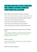 APM PMQ UPDATED ACTUAL QUESTIONS AND CORRECT ANSWERS COMPLETE STUDY GUIDE FULL SOLUTION&NewLine;