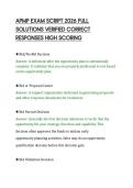 APMP EXAM SCRIPT 2026 FULL&NewLine;SOLUTIONS VERIFIED CORRECT&NewLine;RESPONSES HIGH SCORING&NewLine;