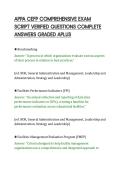 APPA CEFP COMPREHENSIVE EXAM&NewLine;SCRIPT VERIFIED QUESTIONS COMPLETE&NewLine;ANSWERS GRADED APLUS&NewLine;