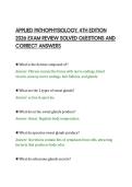APPLIED PATHOPHYSIOLOGY&comma; 4TH EDITION&NewLine;2026 EXAM REVIEW SOLVED QUESTIONS AND&NewLine;CORRECT ANSWERS&NewLine;