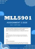 MLL5901 Assignment 2 2026 - Distinction &vert; Due 1 September 2026