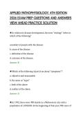 APPLIED PATHOPHYSIOLOGY&comma; 4TH EDITION&NewLine;2026 EXAM PREP QUESTIONS AND ANSWERS&NewLine;VIEW AHEAD PRACTICE SOLUTION&NewLine;