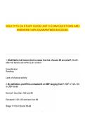 WGU D115 Unit 5 Exam Study Guide&colon; Cardiovascular & Hematology&NewLine;&NewLine;
