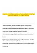 WGU D115 Unit 6 Exam Study Guide&colon; GI & Renal Systems&NewLine;&NewLine;