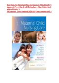 Test Bank For Maternal Child Nursing Care&comma; 7th Edition by Shannon E&period; Perry&comma; Marilyn J&period; Hockenberry&comma; Mary Catherine Cashion&comma; 9780323776714&comma; All Chapters &lpar;1-50&rpar; UPDATED