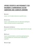 APPLIED STATISTICS AND PROBABILITY FOR&NewLine;ENGINEERS COMPREHENSIVE SOLVED&NewLine;QUESTIONS AND COMPLETE ANSWERS