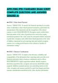 APPLYING IFRS STANDARDS EXAM SCRIPT&NewLine;COMPLETE QUESTIONS AND ANSWERS&NewLine;GRADED A&plus;
