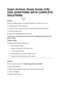 GoJet Airlines Study Guide &lpar;CRJ-550&rpar; QUESTIONS WITH COMPLETE SOLUTIONS