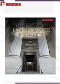 Corporate Finance Test Bank &lpar;10th Canadian Edition&comma; Ross&rpar; &vert; Complete 26 Chapters Verified PDF