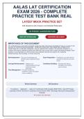 AALAS LAT Certification Exam 2026 - Complete Practice Test Bank with 246 Verified Questions & Rationales &vert; Guaranteed Pass