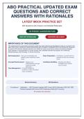 ABO Practical Exam 2026&sol;2027&colon; 200 Q&A with Detailed Rationales &lpar;Guaranteed Pass&rpar;