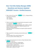 New York Site Safety Manager &lpar;SSM&rpar; &NewLine;Questions and Answers Updated &NewLine;2026&sol;2027 Version &vert; Verified Answers 