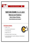 NUR 254 Exams 1&comma; 2&comma; 3 & 4 &lpar;Latest 2026&sol;2027 Update&rpar; Maternal and Pediatrics&comma; Questions and Answers - Galen College of Nursing
