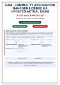 CAM &lpar;Community Association Manager&rpar; License GA - Updated Actual Exam Questions & Answers with Detailed Rationales