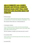 AQA AS CHEMISTRY 7402 2 PAPER 2&NewLine;ORGANIC AND PHYSICAL CHEMISTRY&NewLine;BUNDLED EXAMS SCRIPT FINAL PAPER&NewLine;QUESTIONS AND SOLUTIONS READY FOR&NewLine;CHEMISTRY&NewLine;