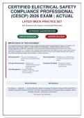 CESCP 2026 Exam Prep&colon; 240 Actual Questions & Verified Answers for NFPA 70E-2026 &vert; Guaranteed Pass