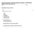 NURS 330 FINAL EXAM &vert; PRACTICE QUESTIONS & ANSWERS &vert; COMPREHENSIVE NURSING STUDY GUIDE 2026&sol;2027