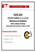NUR 254 1&comma; 2&comma; 3 & 4 Study Guide &lpar;Latest 2026&sol;2027 Update&rpar; Maternal and Pediatrics&comma; Questions and Answers - Galen College of Nursing