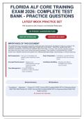 Florida ALF Core Training Exam 2026&colon; 180 Practice Questions&comma; Answers & Rationales &lpar;100&percnt; Pass Guarantee&rpar;