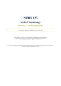 NURS 125&NewLine;Medical Terminology&NewLine;
